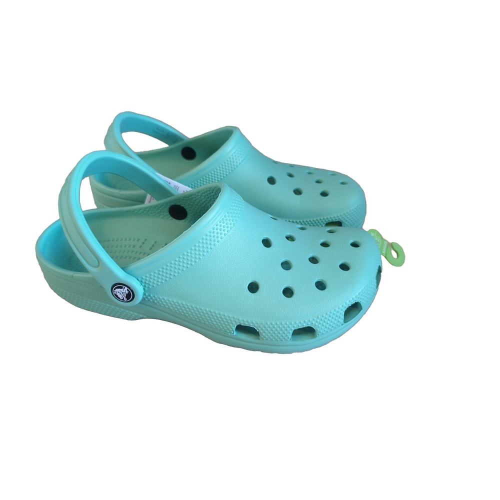 Crocs CLASSIC SABOT Polyamide Green Slip On Back Strap W 7 M 6 NEW